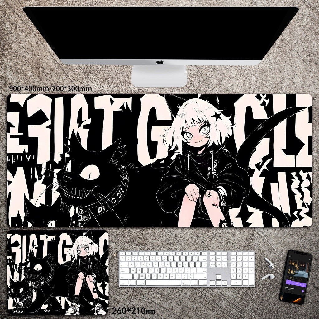 Cartoon Animation Mouse Pad Diatom Mud Desk Mat Stain-Resistant Wear-Resistant Non-Slip Protective Mat Study Desk Mat