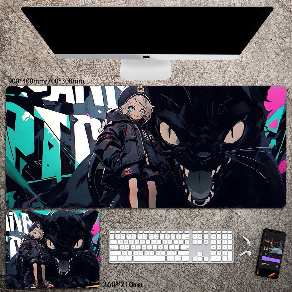 Cartoon Animation Mouse Pad Diatom Mud Desk Mat Stain-Resistant Wear-Resistant Non-Slip Protective Mat Study Desk Mat