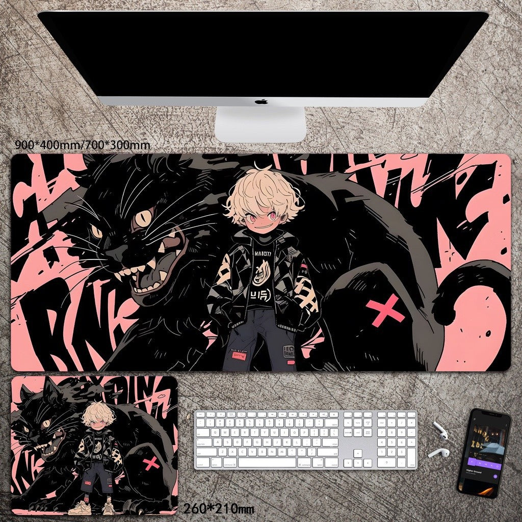 Cartoon Animation Mouse Pad Diatom Mud Desk Mat Stain-Resistant Wear-Resistant Non-Slip Protective Mat Study Desk Mat