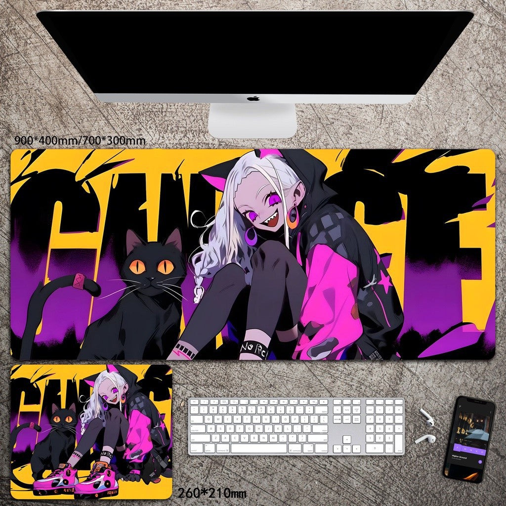 Cartoon Animation Mouse Pad Diatom Mud Desk Mat Stain-Resistant Wear-Resistant Non-Slip Protective Mat Study Desk Mat