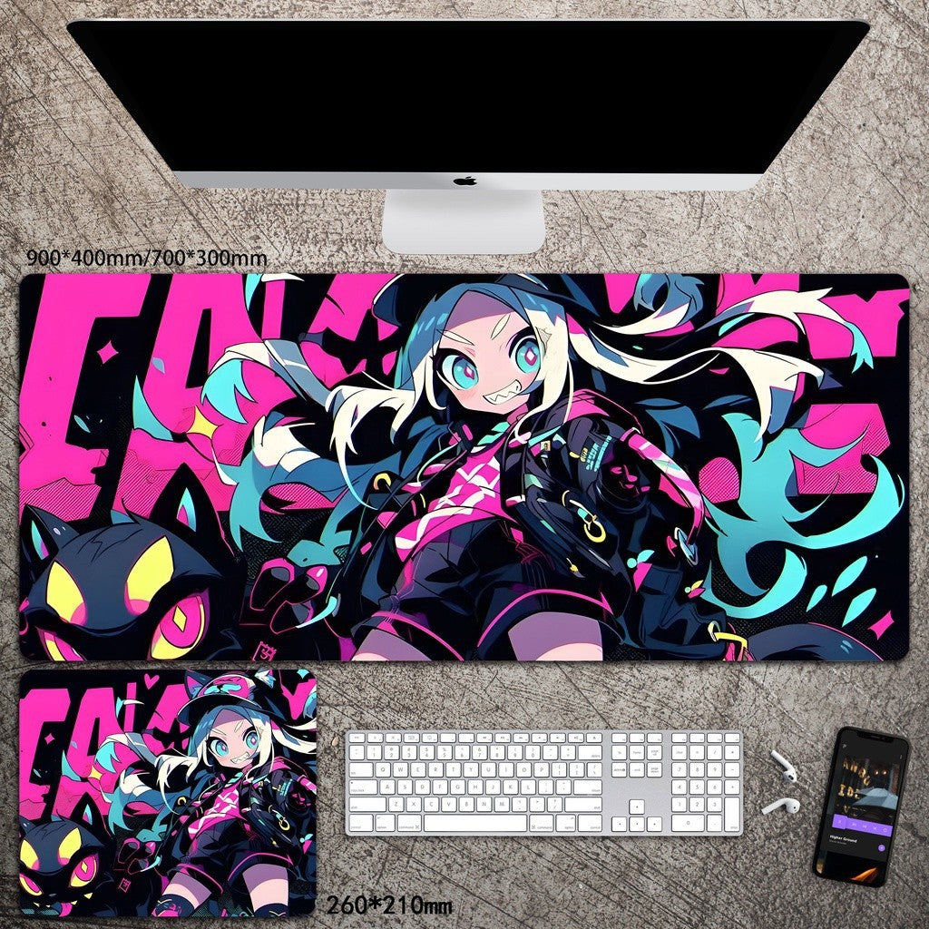 Cartoon Animation Mouse Pad Diatom Mud Desk Mat Stain-Resistant Wear-Resistant Non-Slip Protective Mat Study Desk Mat