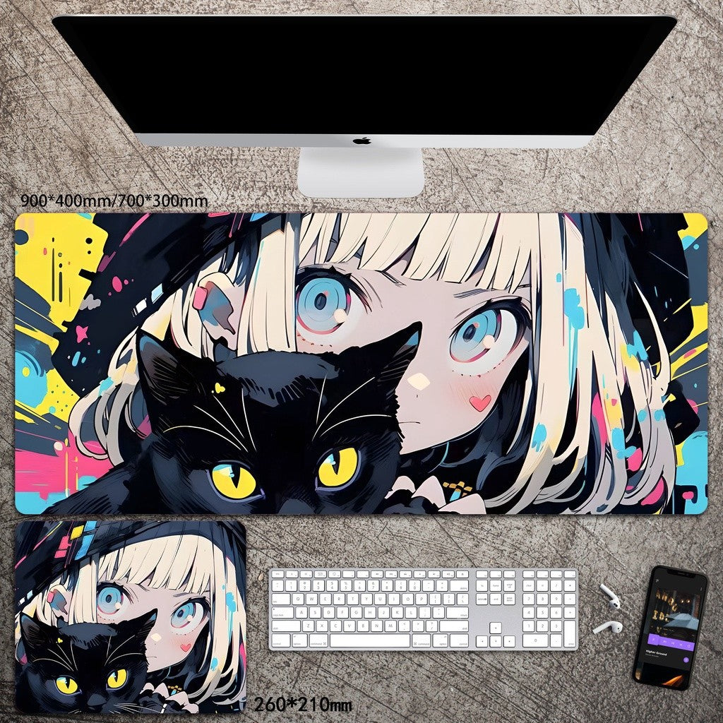 Cartoon Animation Mouse Pad Diatom Mud Desk Mat Stain-Resistant Wear-Resistant Non-Slip Protective Mat Study Desk Mat