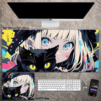 Cartoon Animation Mouse Pad Diatom Mud Desk Mat Stain-Resistant Wear-Resistant Non-Slip Protective Mat Study Desk Mat