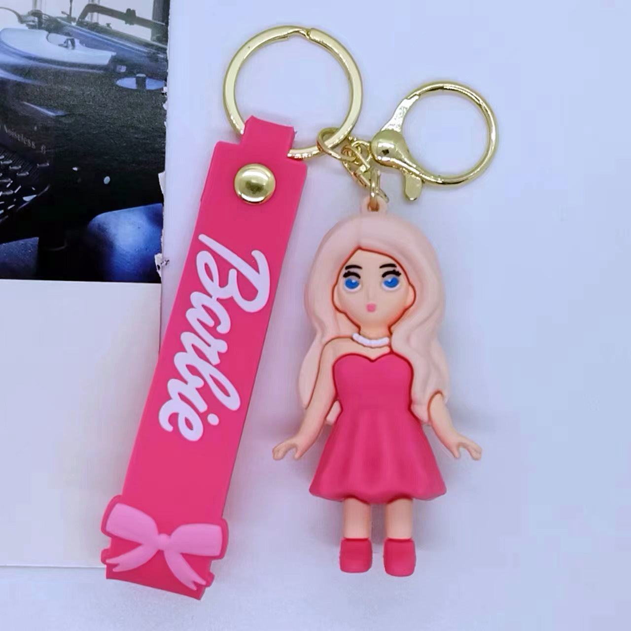 Cartoon Barbie Doll Keychain Accessory