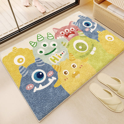 Cartoon bathroom faux cashmere floor mat