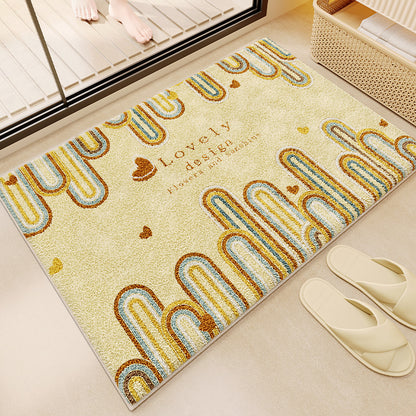 Cartoon bathroom faux cashmere floor mat