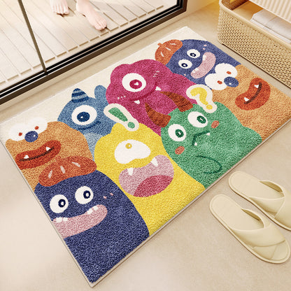 Cartoon bathroom faux cashmere floor mat