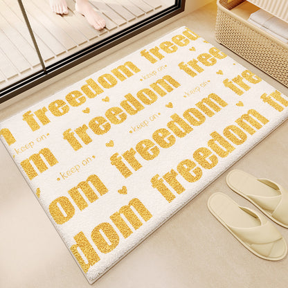 Cartoon bathroom faux cashmere floor mat