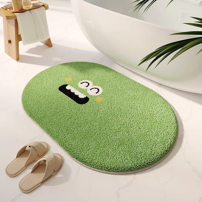 Cartoon bathroom faux cashmere floor mat