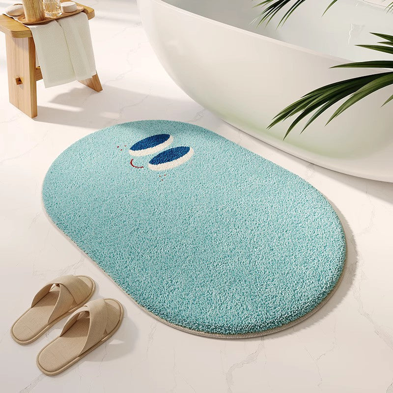 Cartoon bathroom faux cashmere floor mat