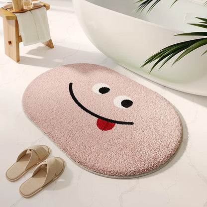 Cartoon bathroom faux cashmere floor mat