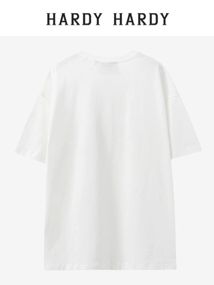 Cartoon bear short-sleeved T-shirt