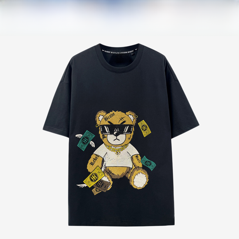 Cartoon bear short-sleeved T-shirt
