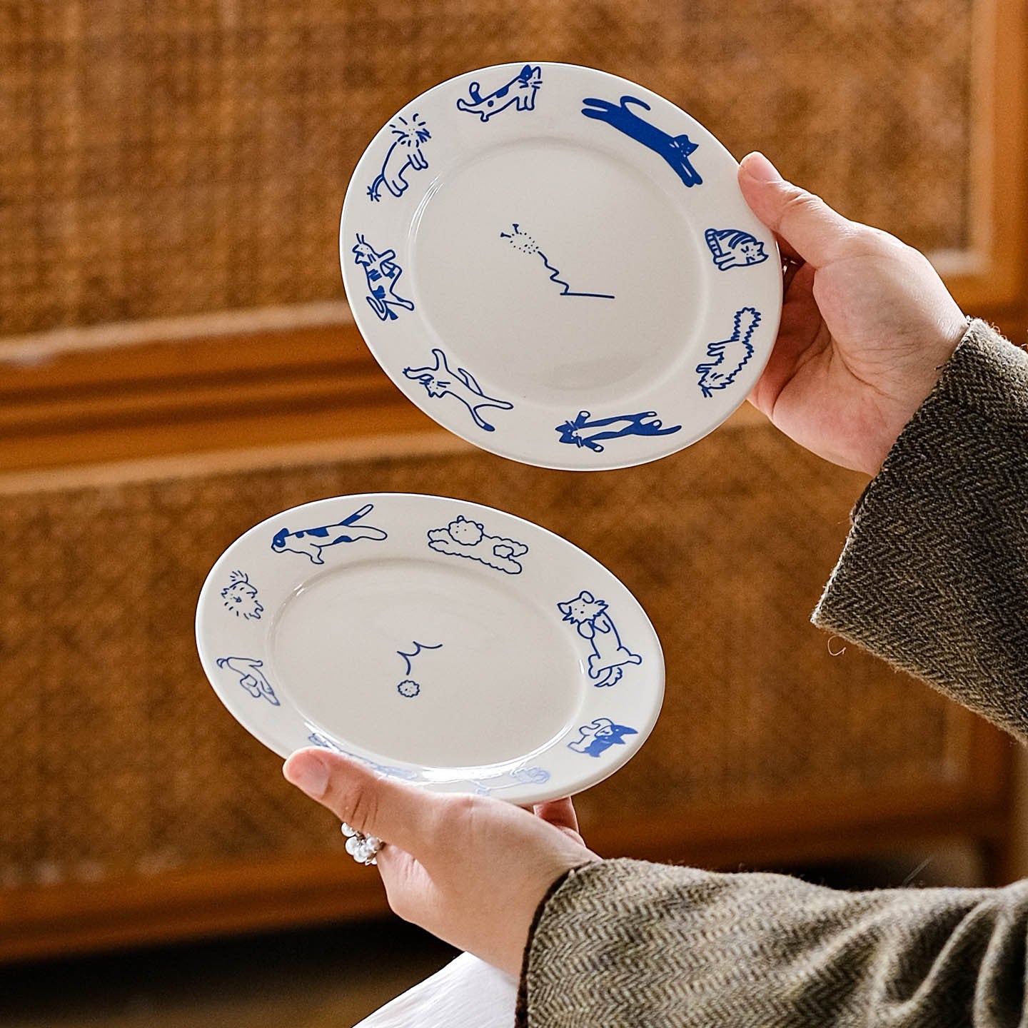 Cartoon Bone Plate Ceramic
