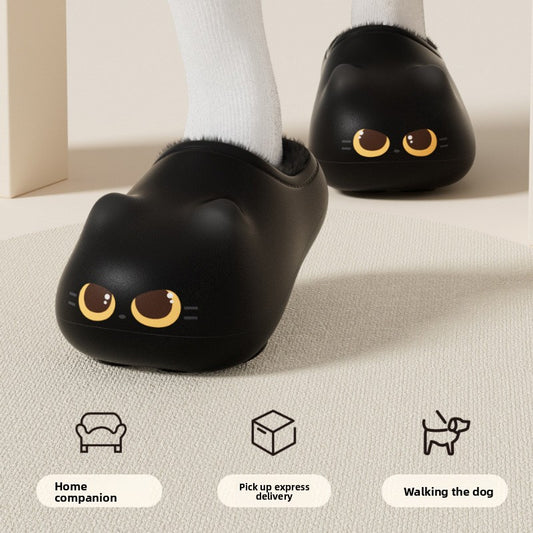 Cartoon cat cotton slippers