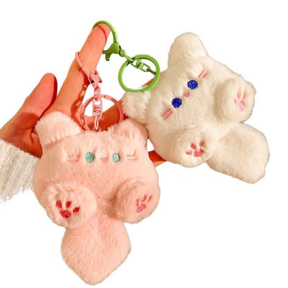 Cartoon Cat Plush Keychain Charm