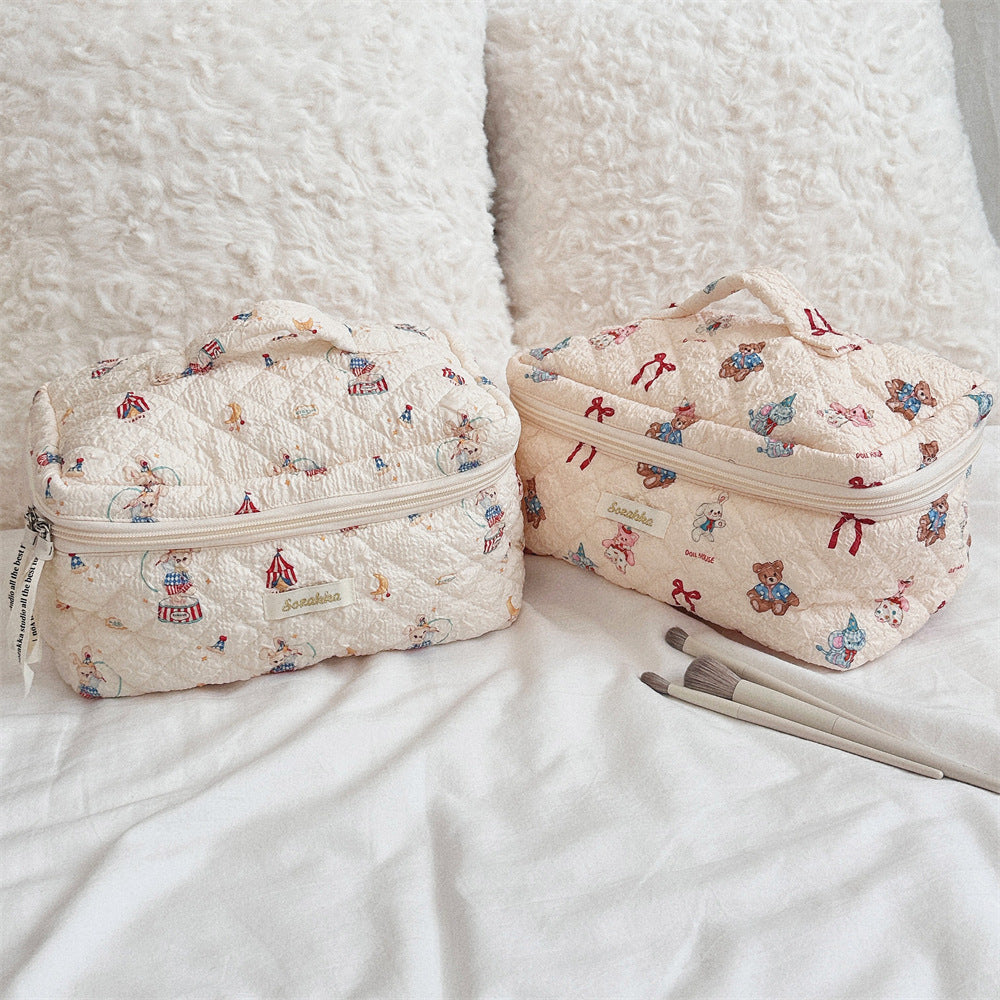 Cartoon Cosmetic Bag Women's Travel Portable Large Capacity Storage Bag