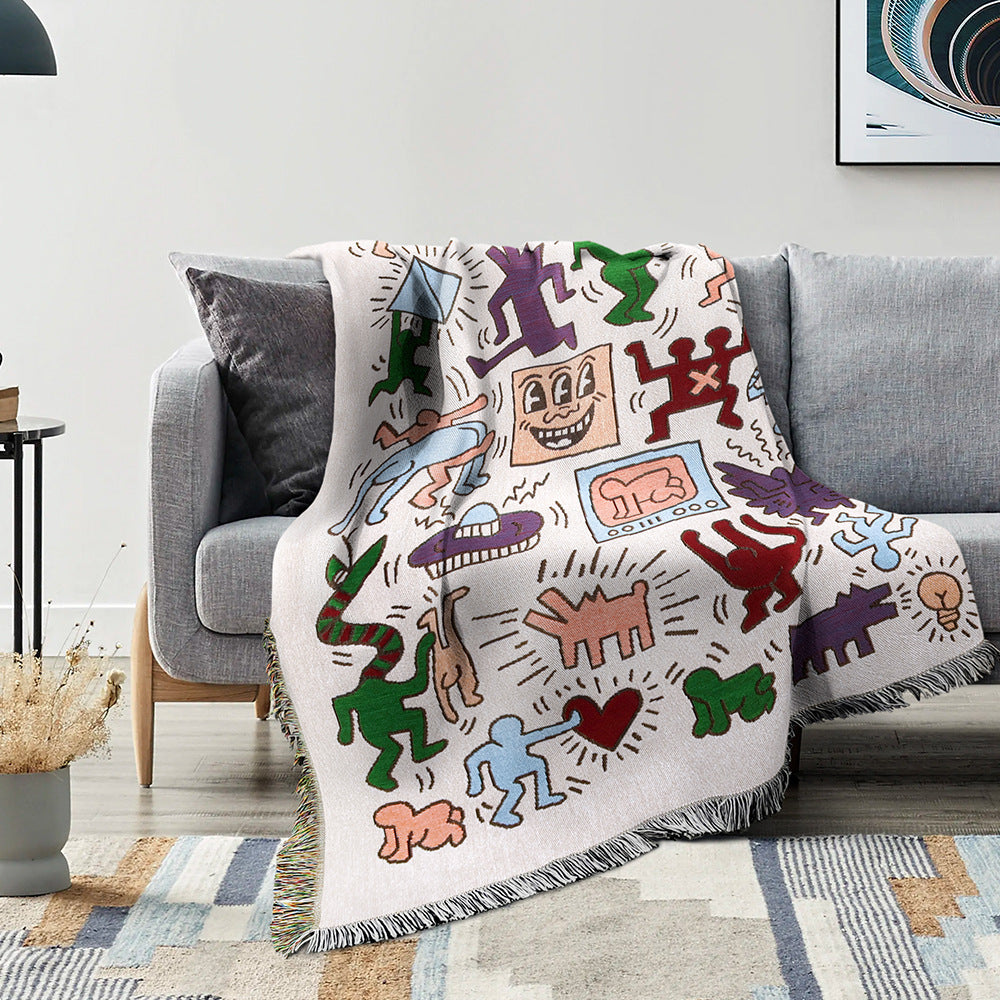 Cartoon Cotton Camping Blanket