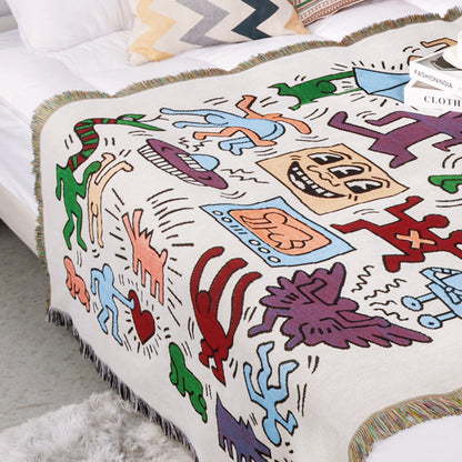 Cartoon Cotton Camping Blanket