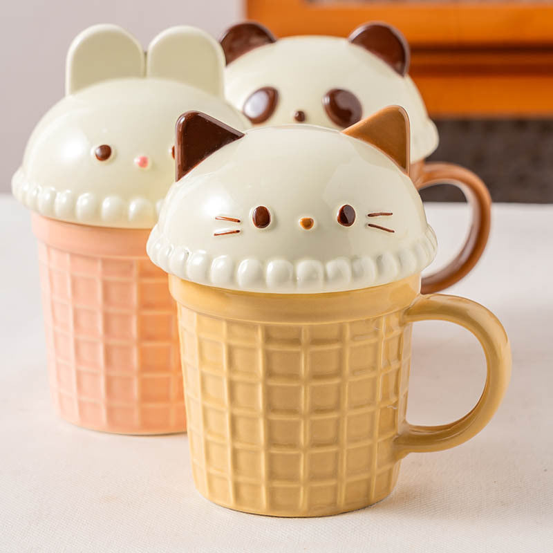 Cartoon Creative ice cream cone cup
