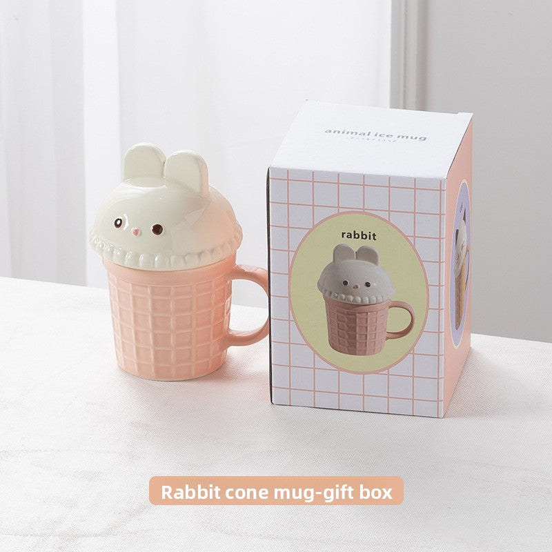 Cartoon Creative ice cream cone cup