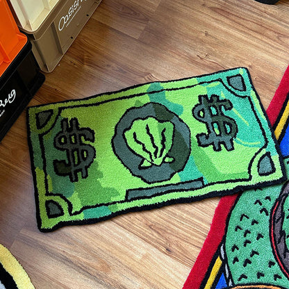 Cartoon Currency Faux Cashmere Rug
