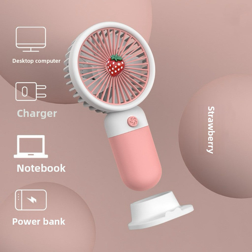 Cartoon cute fruit handheld mini fan