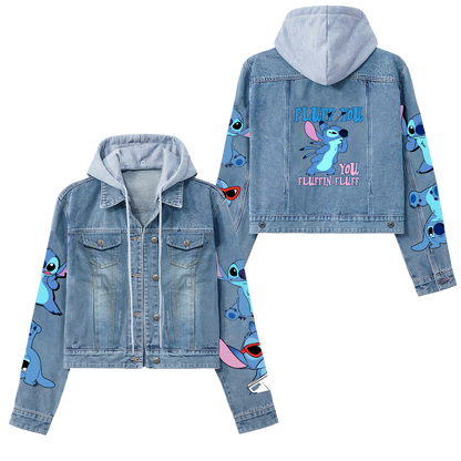 Cartoon Cute Old Washed Jacket for Men and Women Denim Jacket