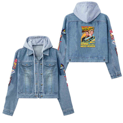 Cartoon Cute Old Washed Jacket for Men and Women Denim Jacket