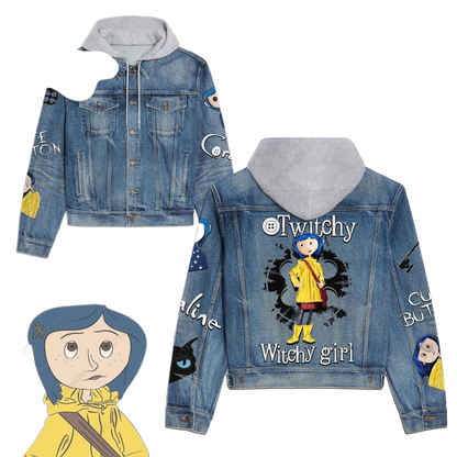 Cartoon Cute Old Washed Jacket for Men and Women Denim Jacket