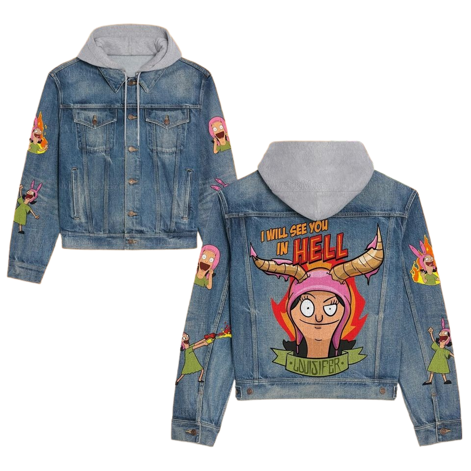Cartoon Cute Old Washed Jacket for Men and Women Denim Jacket