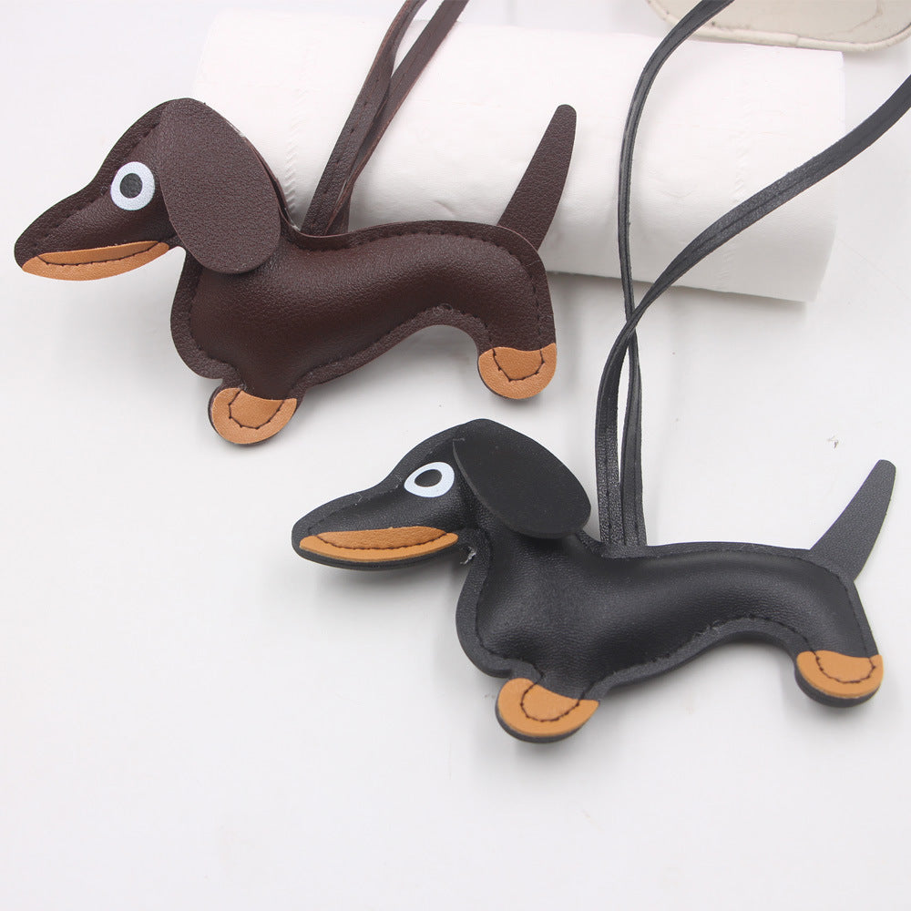 Cartoon Dachshund Keychain Pendant