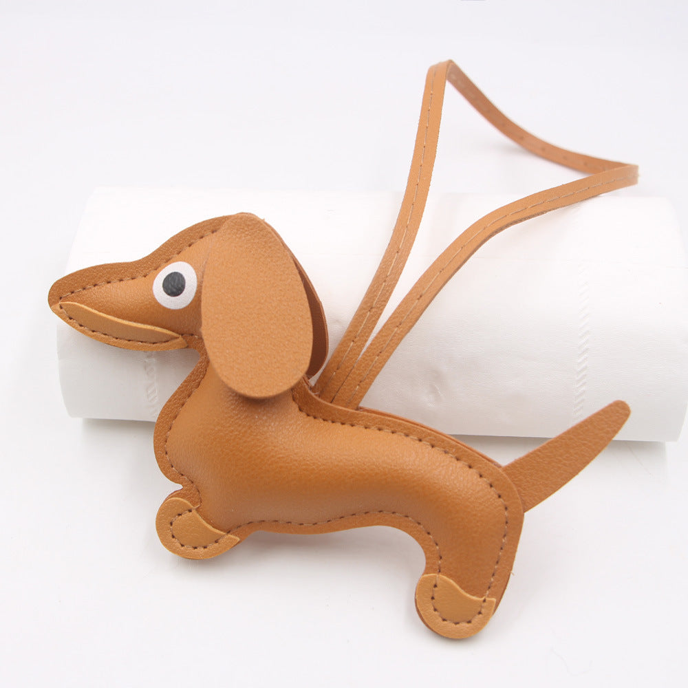 Cartoon Dachshund Keychain Pendant