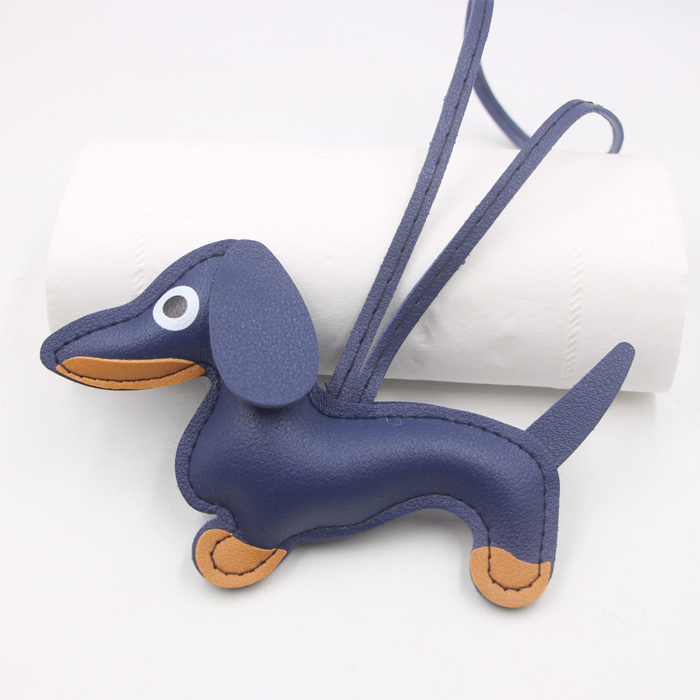 Cartoon Dachshund Keychain Pendant