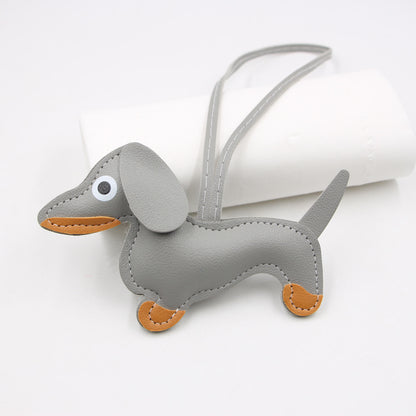 Cartoon Dachshund Keychain Pendant