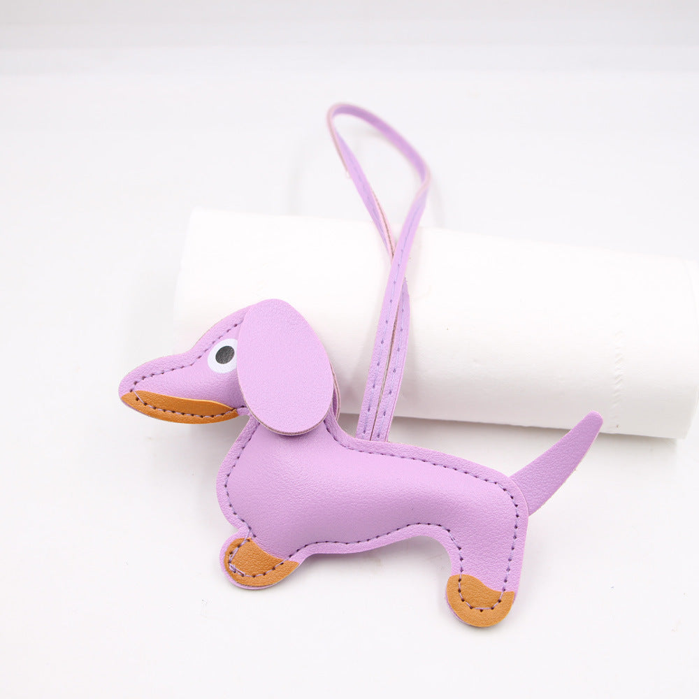 Cartoon Dachshund Keychain Pendant