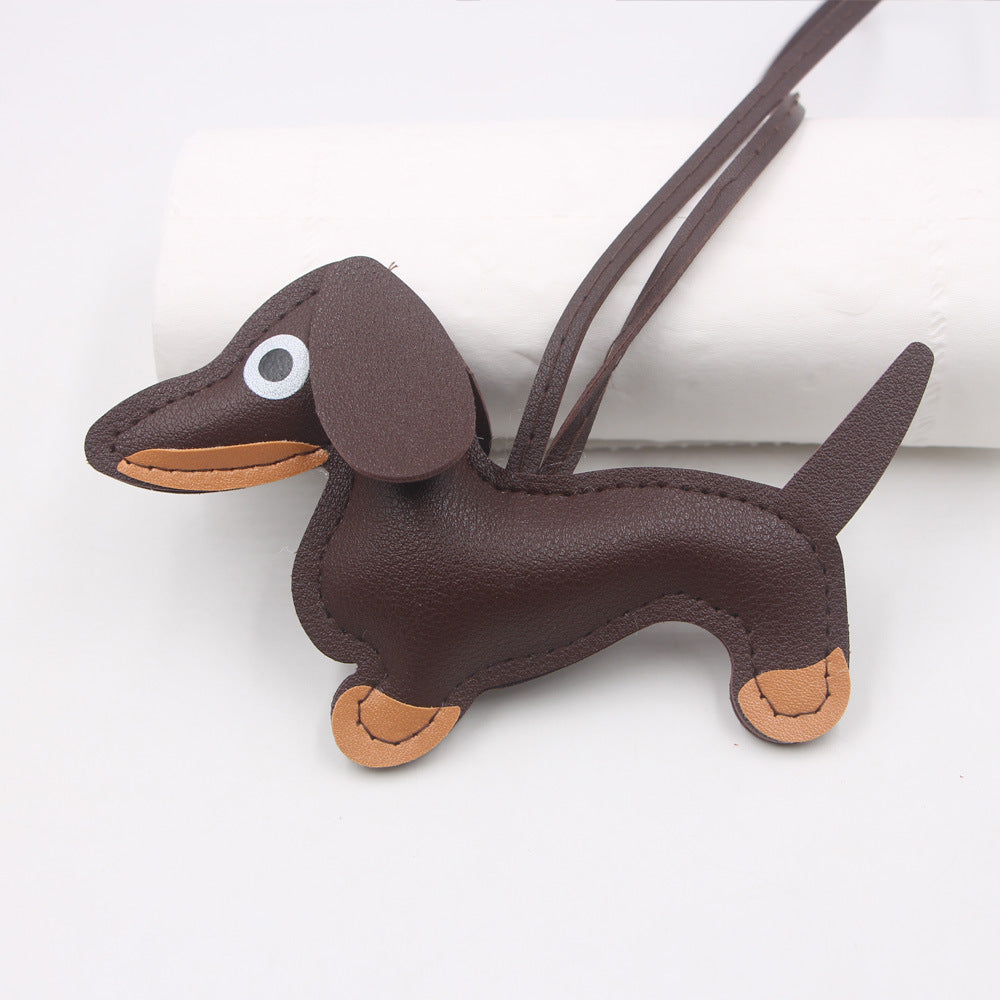 Cartoon Dachshund Keychain Pendant