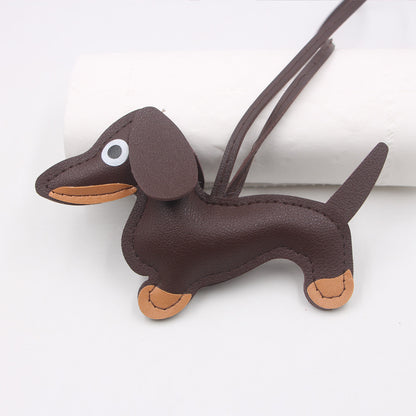 Cartoon Dachshund Keychain Pendant