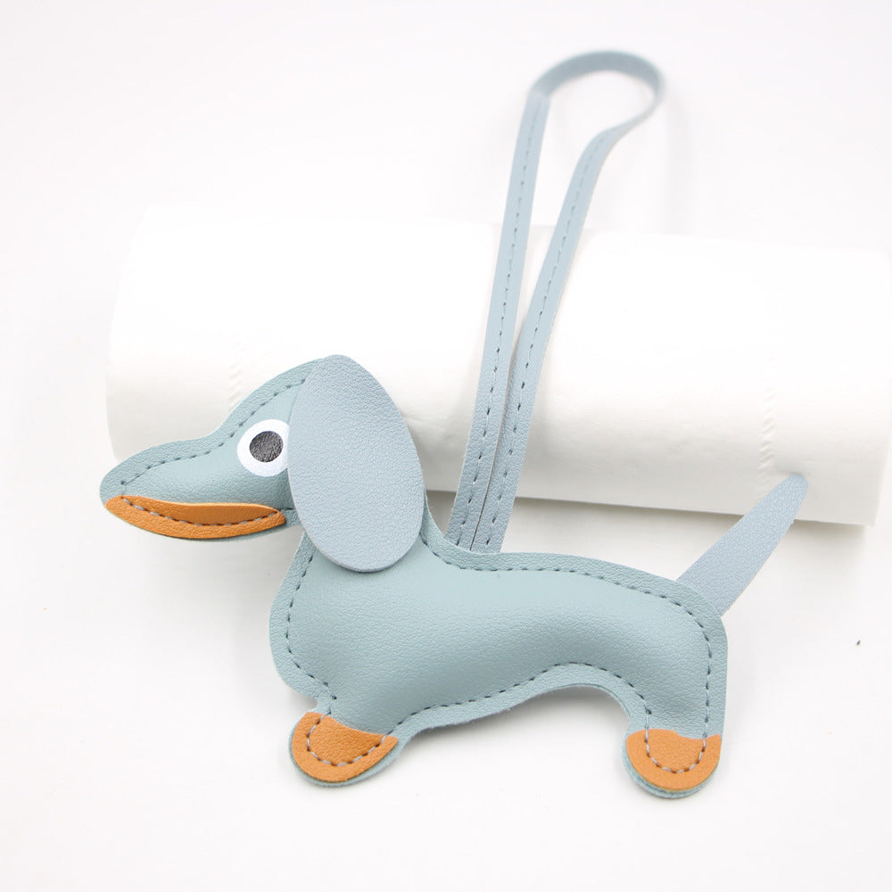Cartoon Dachshund Keychain Pendant