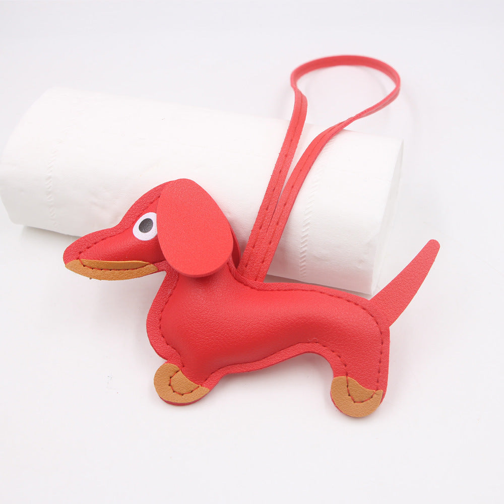 Cartoon Dachshund Keychain Pendant