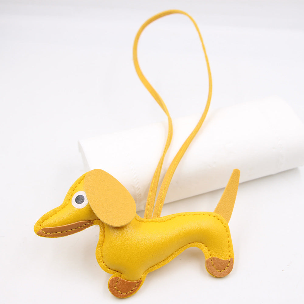 Cartoon Dachshund Keychain Pendant