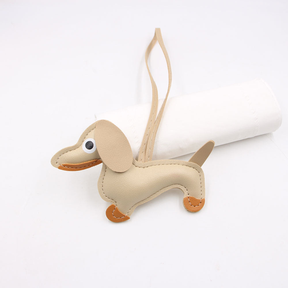 Cartoon Dachshund Keychain Pendant