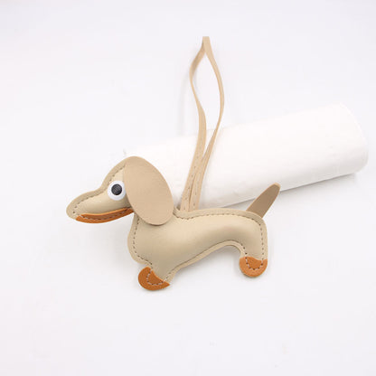 Cartoon Dachshund Keychain Pendant