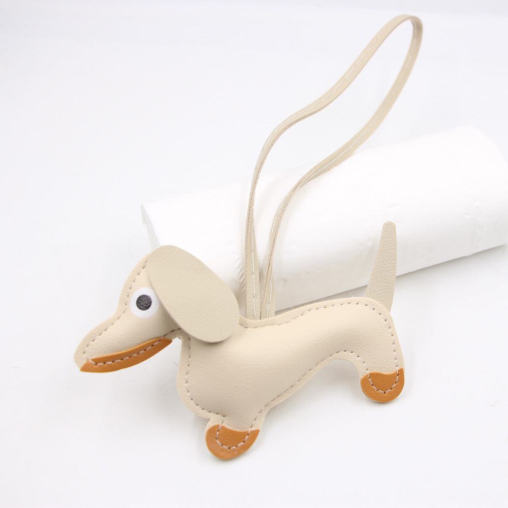 Cartoon Dachshund Keychain Pendant