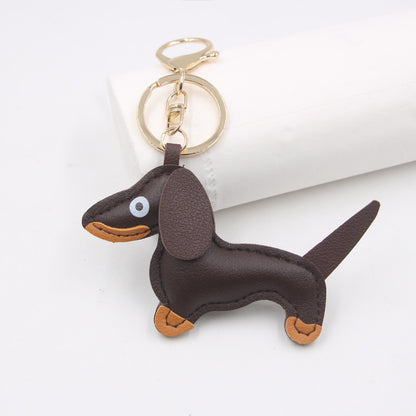 Cartoon Dachshund Keychain Pendant