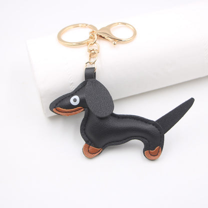 Cartoon Dachshund Keychain Pendant
