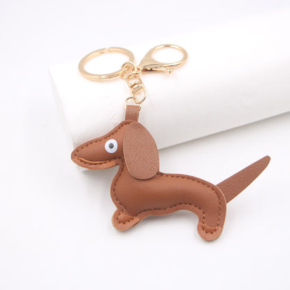 Cartoon Dachshund Keychain Pendant
