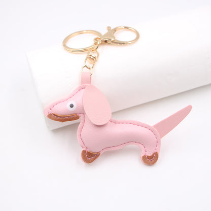 Cartoon Dachshund Keychain Pendant
