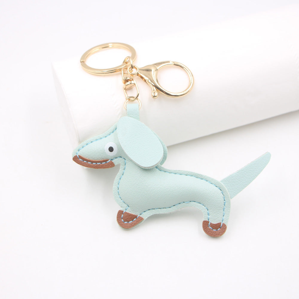 Cartoon Dachshund Keychain Pendant
