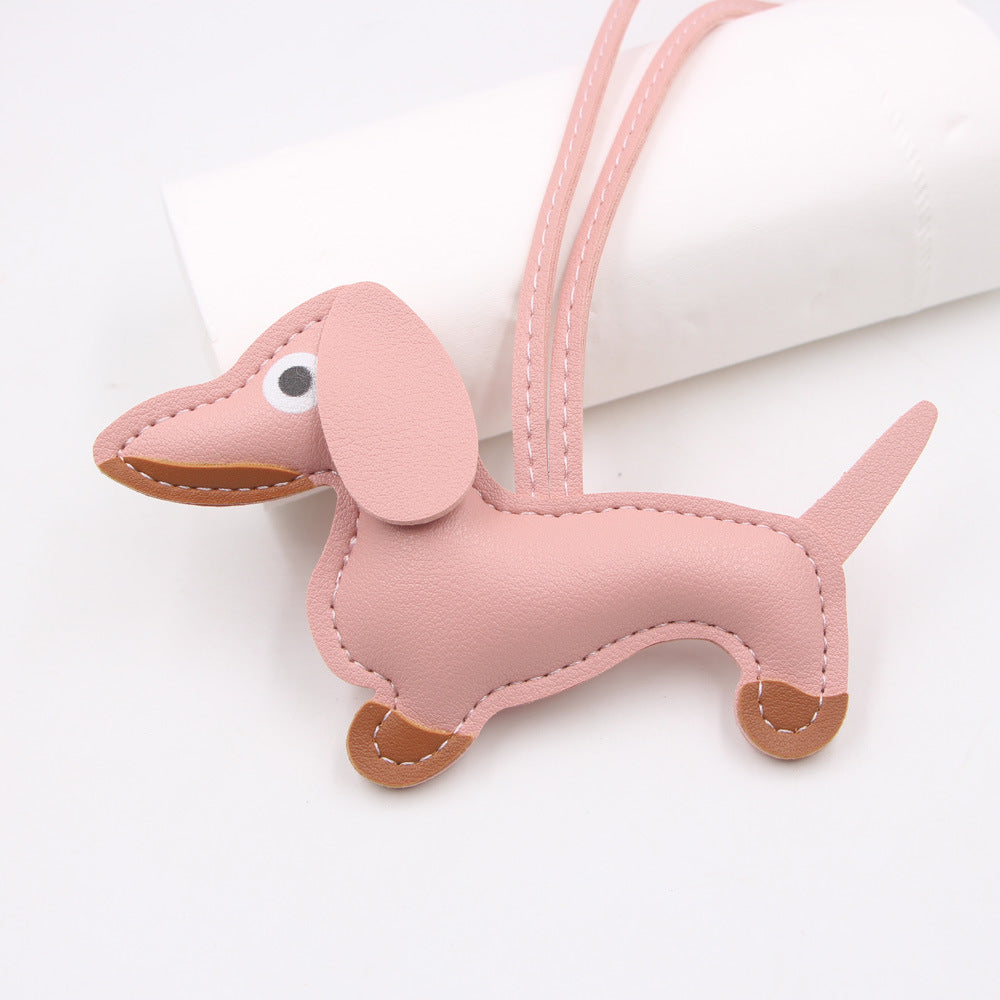 Cartoon Dachshund Keychain Pendant